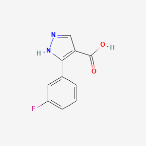 molecular formula C10H7FN2O2 B1314952 3-(3-Fluorophenyl)-1H-pyrazole-4-carboxylic acid CAS No. 879996-69-7