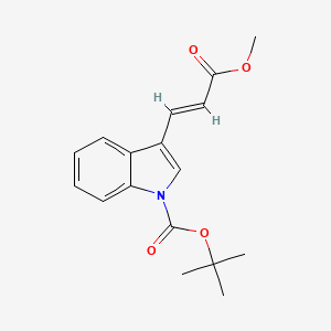 molecular formula C17H19NO4 B1314953 tert-Butyl 3-(3-methoxy-3-oxopropen-1-yl)indole-1-carboxylate CAS No. 388631-93-4