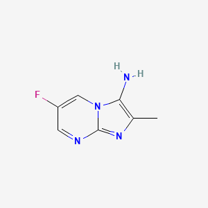 molecular formula C7H7FN4 B13149632 6-Fluoro-2-methylimidazo[1,2-a]pyrimidin-3-amine 