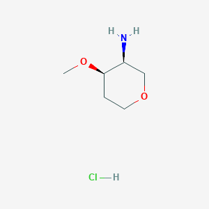 molecular formula C6H14ClNO2 B13149674 cis-4-Methoxytetrahydro-2H-pyran-3-aminehydrochloride 