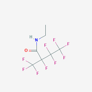 molecular formula C7H6F9NO B13149806 N-Ethyl-2,3,3,4,4,4-hexafluoro-2-(trifluoromethyl)butanamide CAS No. 111736-89-1