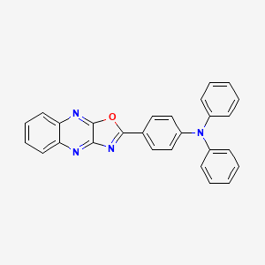 molecular formula C27H18N4O B13149827 4-([1,3]Oxazolo[4,5-b]quinoxalin-2-yl)-N,N-diphenylaniline CAS No. 652143-68-5