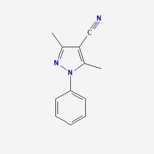 molecular formula C12H11N3 B1314988 3,5-Dimethyl-1-phenyl-1H-pyrazole-4-carbonitrile CAS No. 23198-55-2