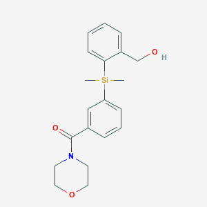 molecular formula C20H25NO3Si B13149904 (3-((2-(Hydroxymethyl)phenyl)dimethylsilyl)phenyl)(morpholino)methanone CAS No. 1244855-69-3