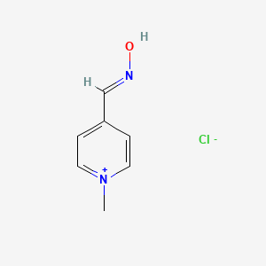 molecular formula C7H9ClN2O B13149913 Pyridinium, 4-((hydroxyimino)methyl)-N-methyl-, chloride CAS No. 58822-12-1