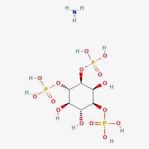 molecular formula C6H18NO15P3 B13150063 azane;[(1S,2R,3R,4S,5S,6S)-2,3,5-trihydroxy-4,6-diphosphonooxycyclohexyl] dihydrogen phosphate 