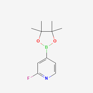 molecular formula C11H15BFNO2 B1315042 2-Fluoro-4-(4,4,5,5-tetramethyl-1,3,2-dioxaborolan-2-yl)pyridine CAS No. 458532-86-0