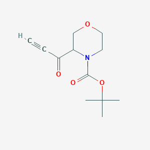 molecular formula C12H17NO4 B13150642 tert-Butyl 3-(prop-2-ynoyl)morpholine-4-carboxylate 