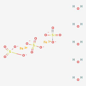 molecular formula Fe2H10O17S3 B131507 Sulfuric acid, iron(3+) salt (3:2), pentahydrate CAS No. 142906-29-4