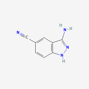 molecular formula C8H6N4 B1315072 3-Amino-1H-indazole-5-carbonitrile CAS No. 20925-62-6