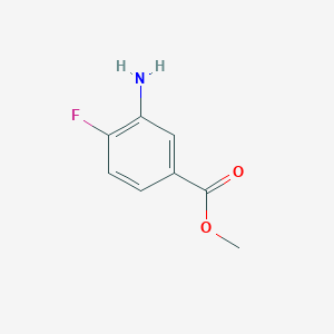molecular formula C8H8FNO2 B1315073 Methyl 3-amino-4-fluorobenzoate CAS No. 369-26-6
