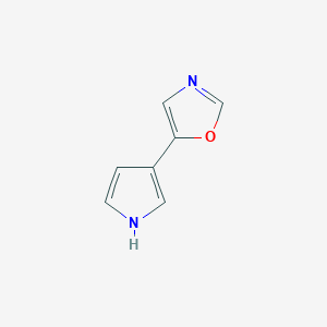 molecular formula C7H6N2O B13150974 5-(1H-Pyrrol-3-yl)oxazole 