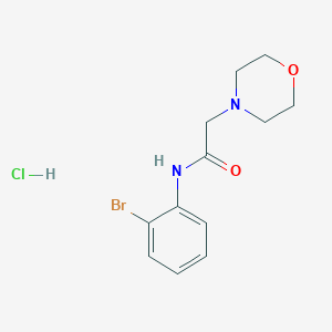 molecular formula C12H16BrClN2O2 B131511 4-Morpholineacetamide, N-(2-bromophenyl)-, monohydrochloride CAS No. 143579-17-3