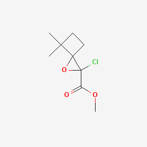 molecular formula C9H13ClO3 B13151117 Methyl 2-chloro-4,4-dimethyl-1-oxaspiro[2.3]hexane-2-carboxylate 