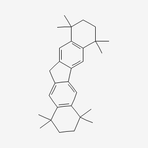 molecular formula C29H38 B1315138 1,1,4,4,7,7,10,10-Octamethyl-2,3,4,7,8,9,10,12-octahydro-1H-dibenzo[b,h]fluorene CAS No. 77308-48-6