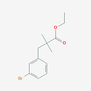 molecular formula C13H17BrO2 B13151635 Ethyl 3-(3-bromophenyl)-2,2-dimethylpropanoate 
