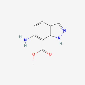 molecular formula C9H9N3O2 B1315183 Methyl 6-amino-1H-indazole-7-carboxylate CAS No. 73907-98-9