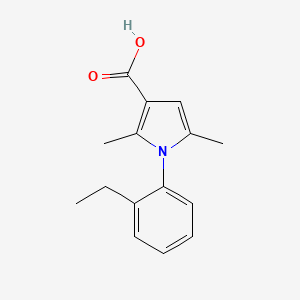 molecular formula C15H17NO2 B13151942 1-(2-ethylphenyl)-2,5-dimethyl-1H-pyrrole-3-carboxylic acid 
