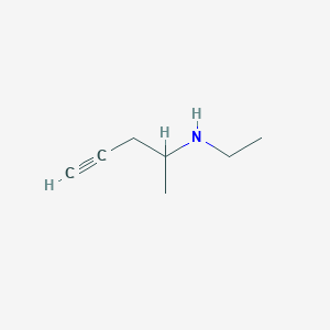 molecular formula C7H13N B13151984 Ethyl(pent-4-yn-2-yl)amine 