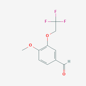 molecular formula C10H9F3O3 B1315199 4-Methoxy-3-(2,2,2-trifluoroethoxy)benzaldehyde CAS No. 76588-84-6