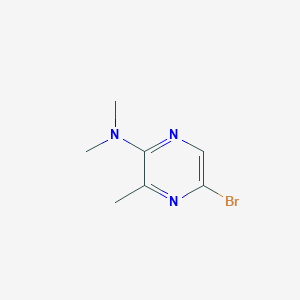 molecular formula C7H10BrN3 B13152098 5-Bromo-N,N,3-trimethylpyrazin-2-amine 