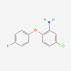 molecular formula C12H9ClFNO B1315220 5-Chloro-2-(4-fluorophenoxy)aniline CAS No. 79567-26-3