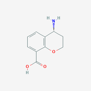molecular formula C10H11NO3 B13152206 (R)-4-Aminochroman-8-carboxylic acid 