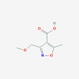 molecular formula C7H9NO4 B13152266 3-(Methoxymethyl)-5-methyl-1,2-oxazole-4-carboxylic acid 