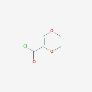 molecular formula C5H5ClO3 B1315239 5,6-Dihydro-1,4-dioxine-2-carbonyl chloride CAS No. 61564-99-6