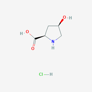 molecular formula C5H10ClNO3 B1315243 (2R,4R)-4-hydroxypyrrolidine-2-carboxylic acid hydrochloride CAS No. 77449-94-6
