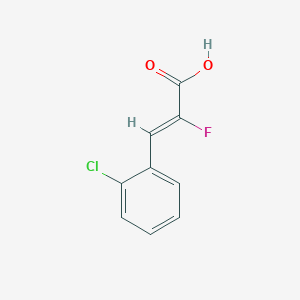 molecular formula C9H6ClFO2 B13152472 (2Z)-3-(2-Chlorophenyl)-2-fluoroprop-2-enoic acid 