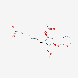 molecular formula C21H36O7 B131525 7-((1R,2S,3R,5S)-5-乙酰氧基-2-(羟甲基)-3-((四氢-2H-吡喃-2-基)氧基)环戊基)庚酸甲酯 CAS No. 61302-47-4