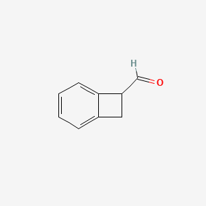 molecular formula C9H8O B1315258 Bicyclo[4.2.0]octa-1,3,5-triene-7-carbaldehyde CAS No. 78926-35-9