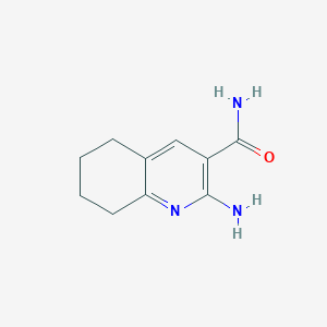 molecular formula C10H13N3O B1315259 2-Amino-5,6,7,8-tetrahydroquinoline-3-carboxamide CAS No. 68708-29-2