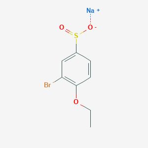 molecular formula C8H8BrNaO3S B13152760 Sodium 3-bromo-4-ethoxybenzene-1-sulfinate 
