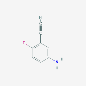 molecular formula C8H6FN B1315292 3-Ethynyl-4-fluoroaniline CAS No. 77123-60-5
