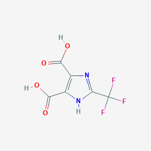 molecular formula C6H3F3N2O4 B1315306 2-(Trifluoromethyl)-1H-imidazole-4,5-dicarboxylic acid CAS No. 78016-96-3