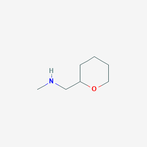 molecular formula C7H15NO B1315307 N-Methyl-1-(tetrahydro-2H-pyran-2-yl)methanamine CAS No. 7179-96-6