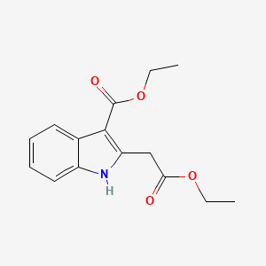 molecular formula C15H17NO4 B1315309 ethyl 2-(2-ethoxy-2-oxoethyl)-1H-indole-3-carboxylate CAS No. 77435-10-0
