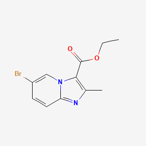 molecular formula C11H11BrN2O2 B1315332 6-溴-2-甲基咪唑并[1,2-A]吡啶-3-羧酸乙酯 CAS No. 81438-56-4