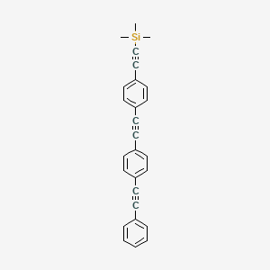 molecular formula C27H22Si B1315348 Trimethyl((4-((4-(phenylethynyl)phenyl)ethynyl)phenyl)ethynyl)silane CAS No. 518342-75-1