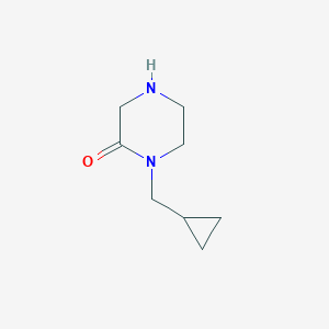 B131535 1-(Cyclopropylmethyl)piperazin-2-one CAS No. 148336-01-0
