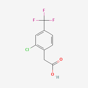 molecular formula C9H6ClF3O2 B1315352 2-chloro-4-(trifluoromethyl)phenylacetic acid CAS No. 601513-26-2