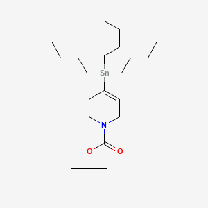 molecular formula C22H43NO2Sn B1315357 3,6-Dihydro-4-(tributylstannyl)-1(2h)-pyridinecarboxylic acid t-butyl ester CAS No. 208465-07-0