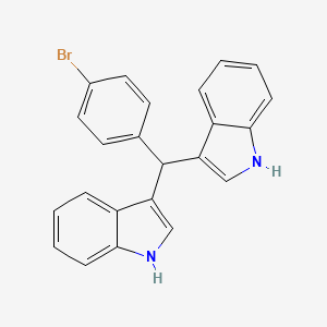 molecular formula C23H17BrN2 B1315377 3,3'-((4-Bromophenyl)methylene)bis(1H-indole) CAS No. 540729-21-3