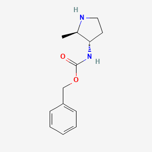 molecular formula C13H18N2O2 B13153800 trans-Benzyl (2-methylpyrrolidin-3-yl)carbamate 