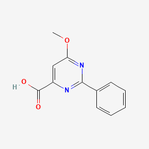 molecular formula C12H10N2O3 B1315388 6-Methoxy-2-phenylpyrimidine-4-carboxylic acid CAS No. 85815-04-9
