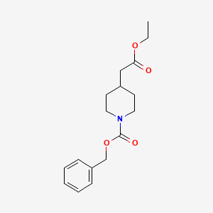 molecular formula C17H23NO4 B1315400 Benzyl 4-(2-ethoxy-2-oxoethyl)piperidine-1-carboxylate CAS No. 80221-26-7