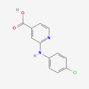 molecular formula C12H9ClN2O2 B1315404 2-[(4-Chlorophenyl)amino]isonicotinic acid CAS No. 85827-90-3