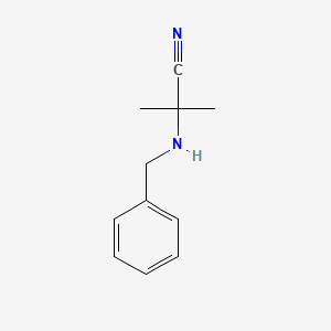 molecular formula C11H14N2 B1315417 2-(Benzylamino)-2-methylpropanenitrile CAS No. 99840-51-4